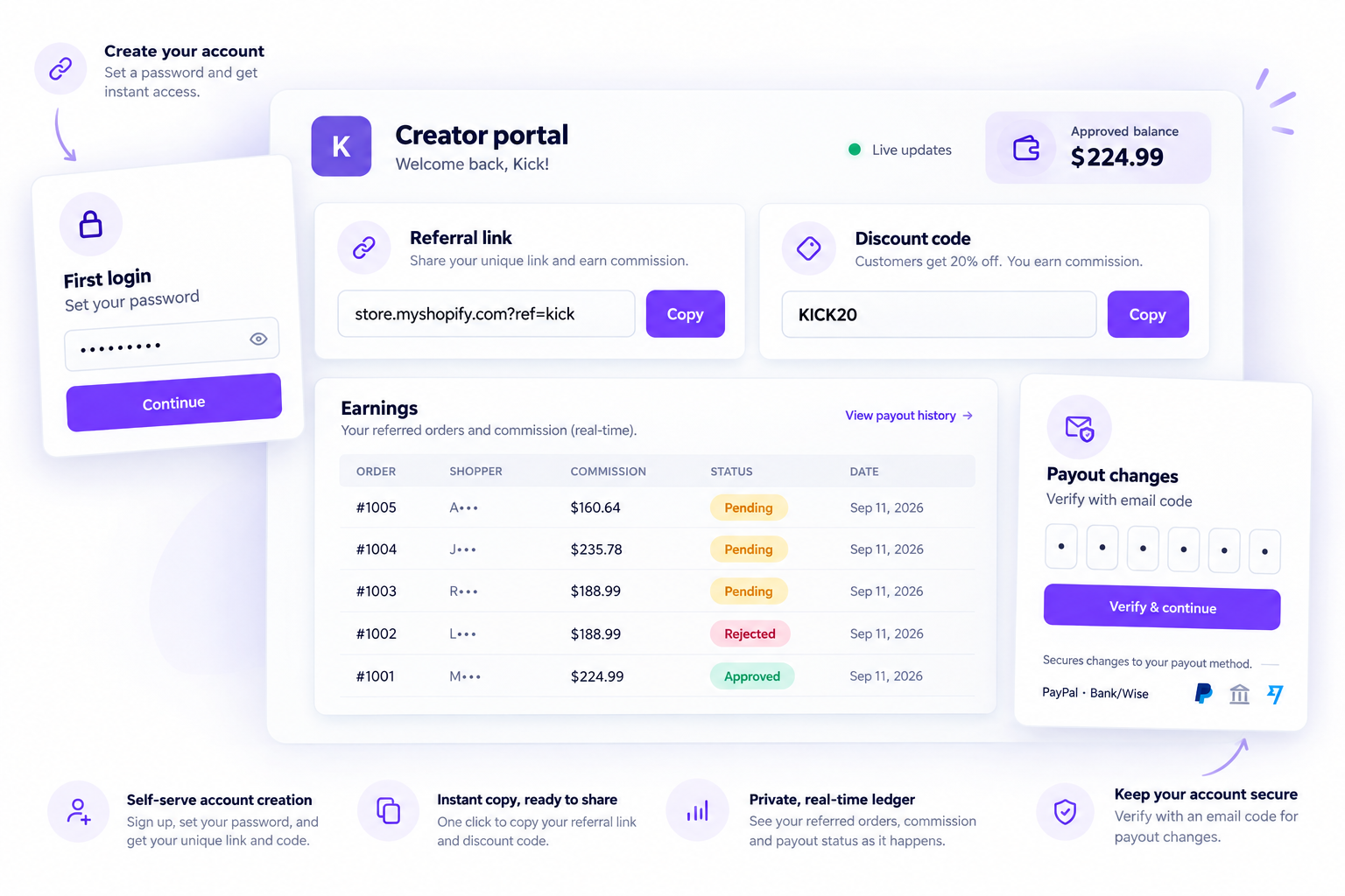 White-Label Self-Serve Creator Portal